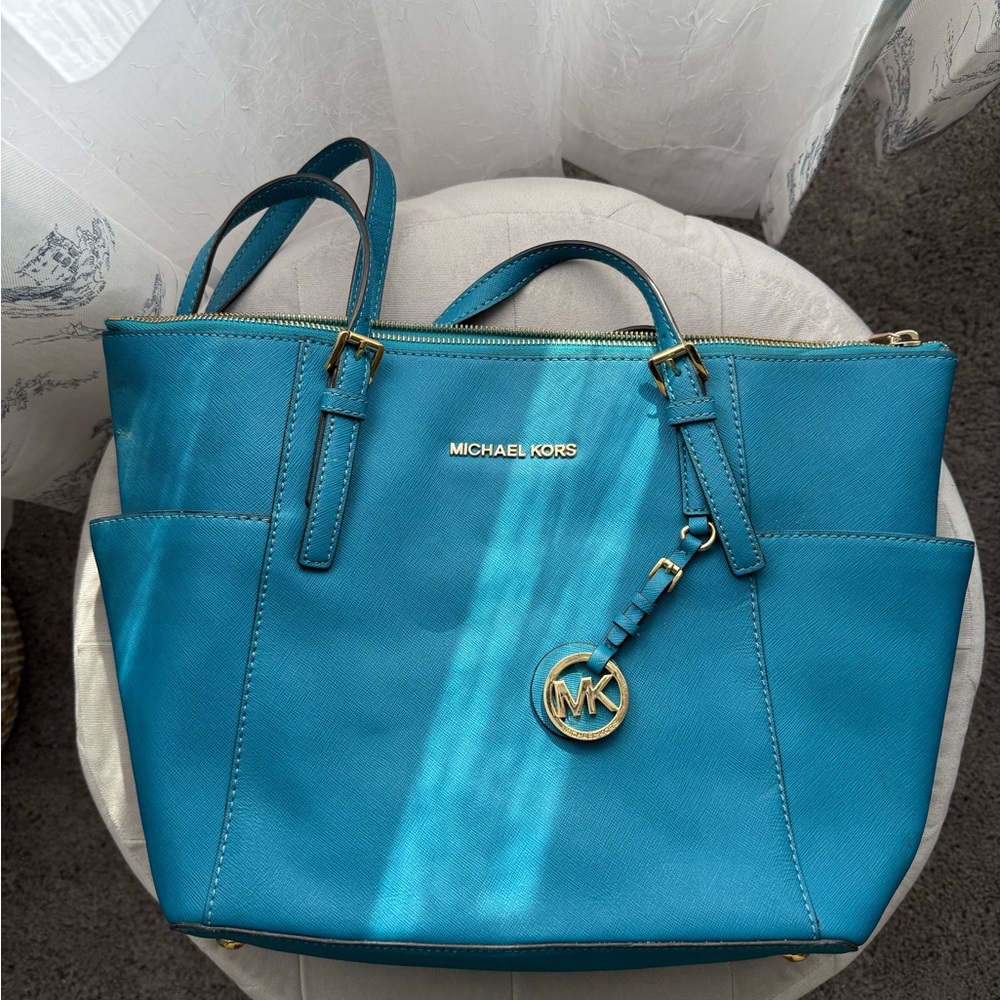 Michael Kors Blue Tote Bag